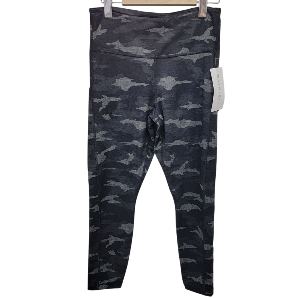 NWT Athleta Ultimate Camo 7/8 Tights Grey Athletic Workout Leggings Women’s M - Picture 5 of 17